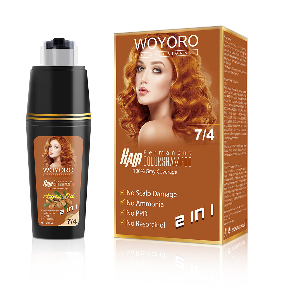 Shampoo van de ammoniak de Vrije Snelle Gouden Bruine Haarverf